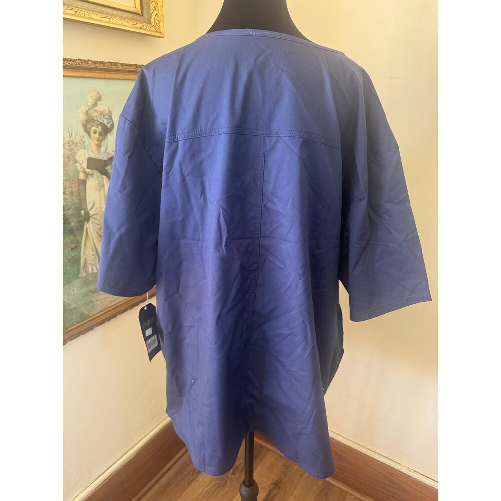 NWT Cherokee Workwear Core Stretch Navy Scrub Top 2XL Unisex - Picture 5 of 8
